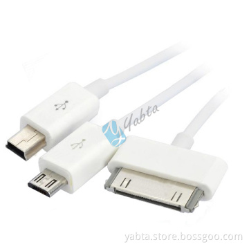 Shenzhen Yabta 3 In 1 USB Cable For Iphone, Multifunctional 3 in 1 Cable For Android Phone
